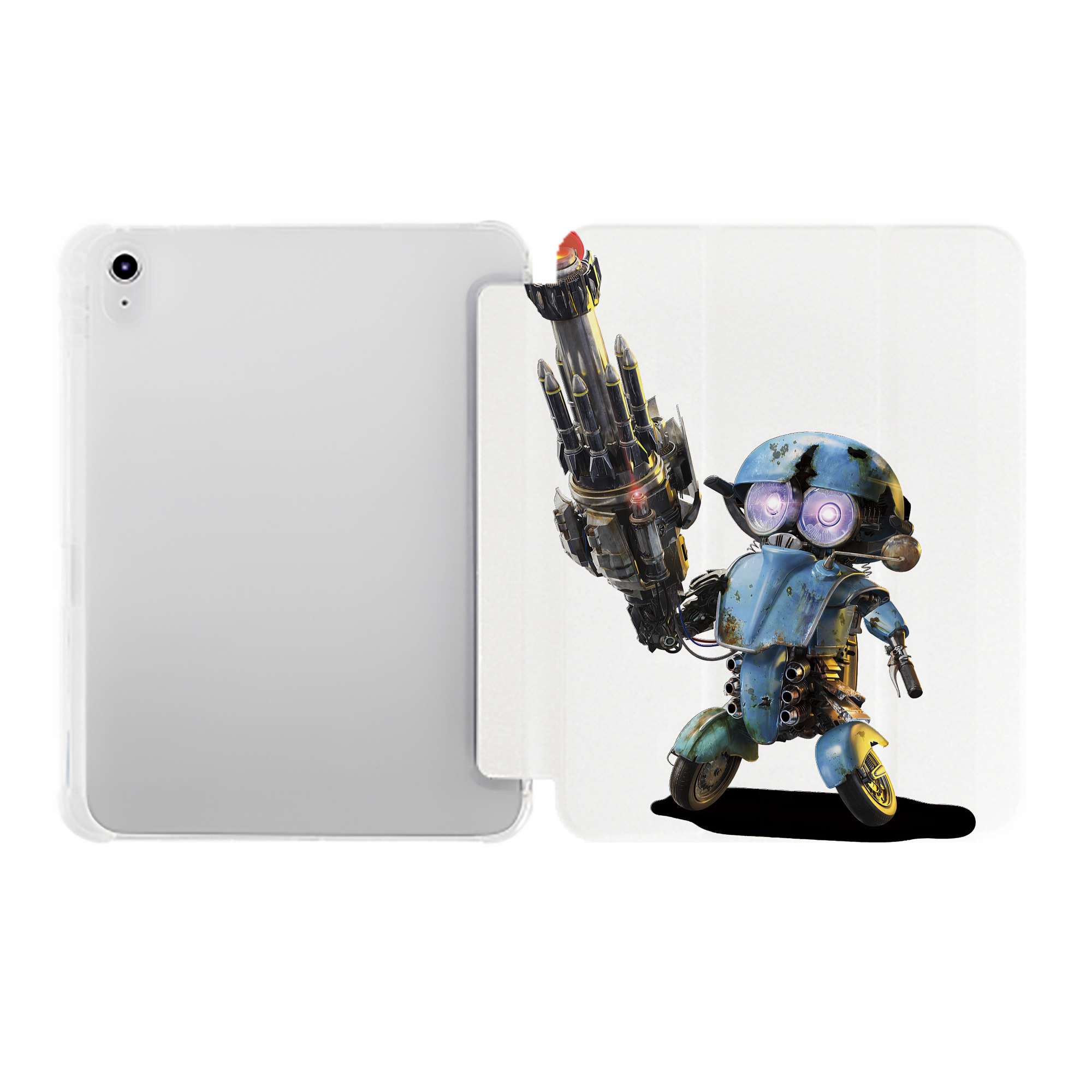 （画像用） Transformers トランスフォーマー IPad ケース ペン収納付き 三つ折りスタンド PUレザー×シリコン 対応機種9.5/10.5/10.9インチ